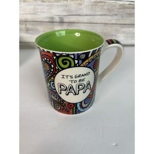 Our Name Is Mud Papa Mug LARGE Colorful Paisley New